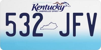 KY license plate 532JFV