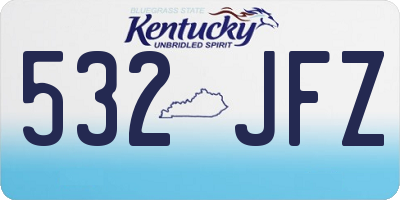 KY license plate 532JFZ