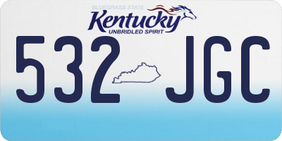 KY license plate 532JGC