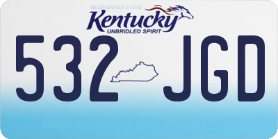 KY license plate 532JGD