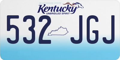 KY license plate 532JGJ