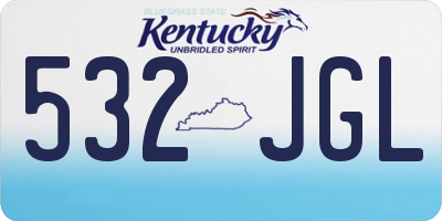 KY license plate 532JGL