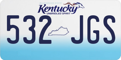 KY license plate 532JGS