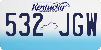 KY license plate 532JGW