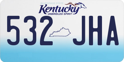 KY license plate 532JHA