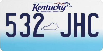 KY license plate 532JHC