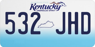 KY license plate 532JHD