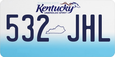 KY license plate 532JHL