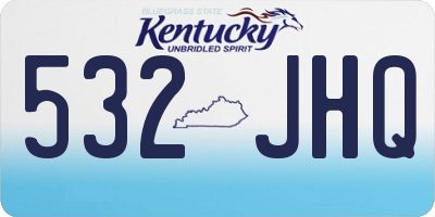 KY license plate 532JHQ