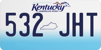 KY license plate 532JHT