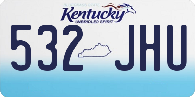 KY license plate 532JHU