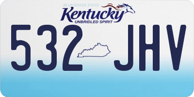 KY license plate 532JHV