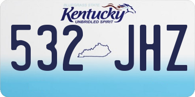 KY license plate 532JHZ