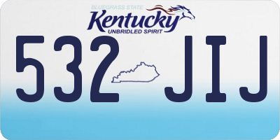 KY license plate 532JIJ