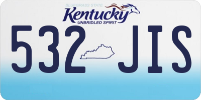 KY license plate 532JIS