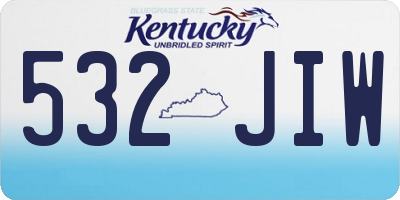 KY license plate 532JIW