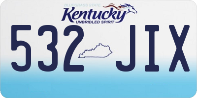 KY license plate 532JIX
