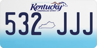 KY license plate 532JJJ
