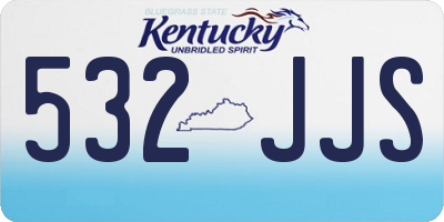 KY license plate 532JJS