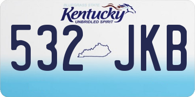 KY license plate 532JKB
