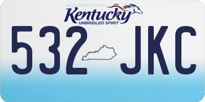 KY license plate 532JKC