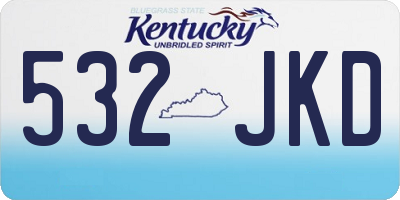 KY license plate 532JKD