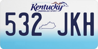 KY license plate 532JKH