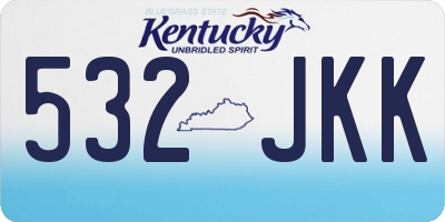 KY license plate 532JKK