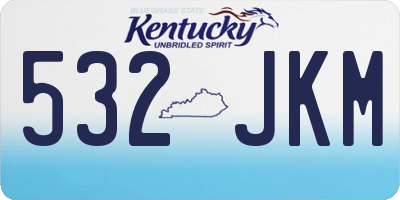 KY license plate 532JKM