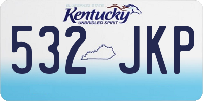 KY license plate 532JKP