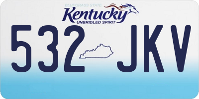 KY license plate 532JKV