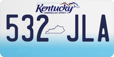 KY license plate 532JLA