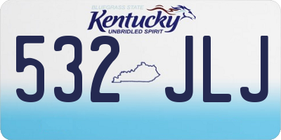 KY license plate 532JLJ
