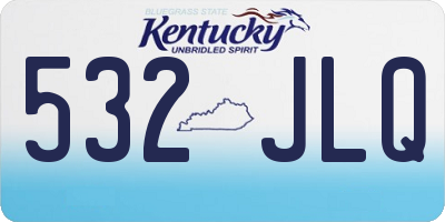 KY license plate 532JLQ