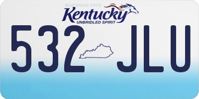 KY license plate 532JLU