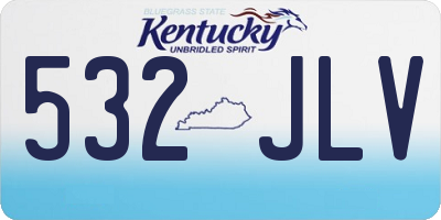 KY license plate 532JLV