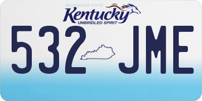 KY license plate 532JME