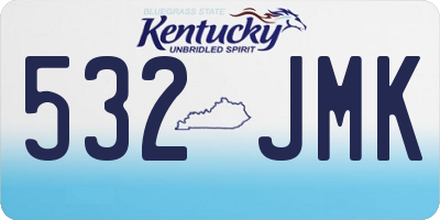KY license plate 532JMK