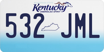 KY license plate 532JML