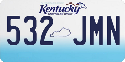 KY license plate 532JMN