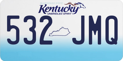 KY license plate 532JMQ
