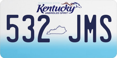 KY license plate 532JMS