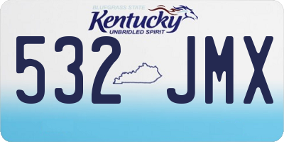 KY license plate 532JMX