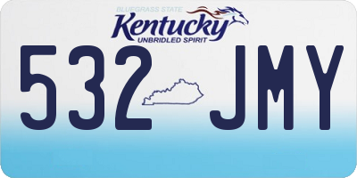 KY license plate 532JMY