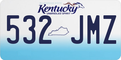 KY license plate 532JMZ