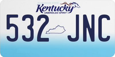 KY license plate 532JNC