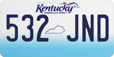 KY license plate 532JND