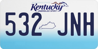 KY license plate 532JNH