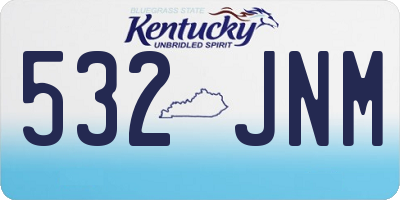 KY license plate 532JNM