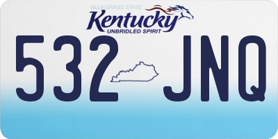 KY license plate 532JNQ